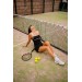 White Sports Dress with Black Strappy Back for Tennis, Padel, Golf & Gym