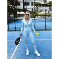Open-Back Sports Jumpsuit with Long Sleeves