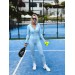 Open-Back Sports Jumpsuit with Long Sleeves