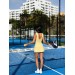 Dark Purple wrap dress for padel, tennis, gym & fitness - Built-in shorts