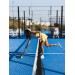 Dark Purple wrap dress for padel, tennis, gym & fitness - Built-in shorts