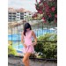 Dark Purple wrap dress for padel, tennis, gym & fitness - Built-in shorts