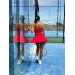 Women's Red Sport Set: Top & Skort for Tennis, Padel, Running and Gym
