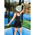 Tulle Sports Dress with Open Back, Built-in Shorts