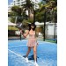 Tulle Sports Dress with Open Back, Built-in Shorts