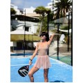 Tulle Sports Dress with Open Back, Built-in Shorts