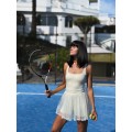 Tulle Sports Dress with Open Back, Built-in Shorts