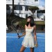 Tulle Sports Dress with Open Back, Built-in Shorts