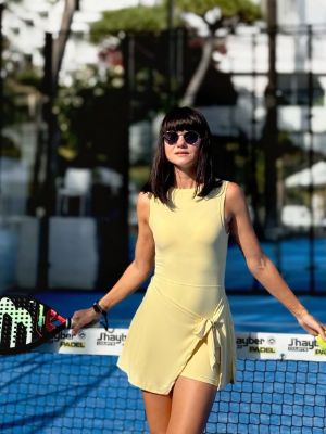 Wrap sports dress with shorts